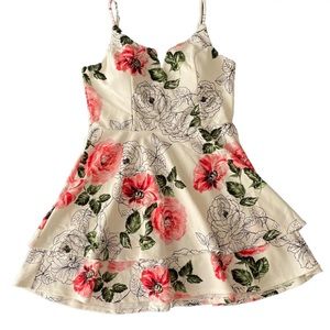 TRIXXI CLOTHING COMPANY WHITE FLORAL DRESS SIZE XL